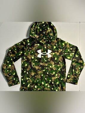 Under Armour Green Camo Logo Hoodie